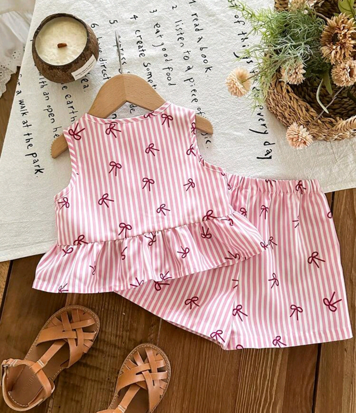 Blusa con moñitos+ short