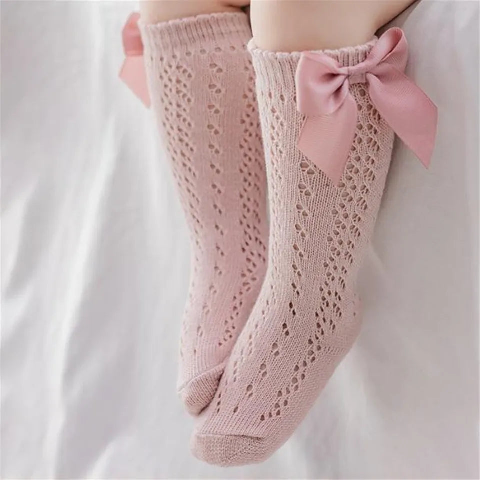 Acc. Calcetines de hilo tubo alto con lazo