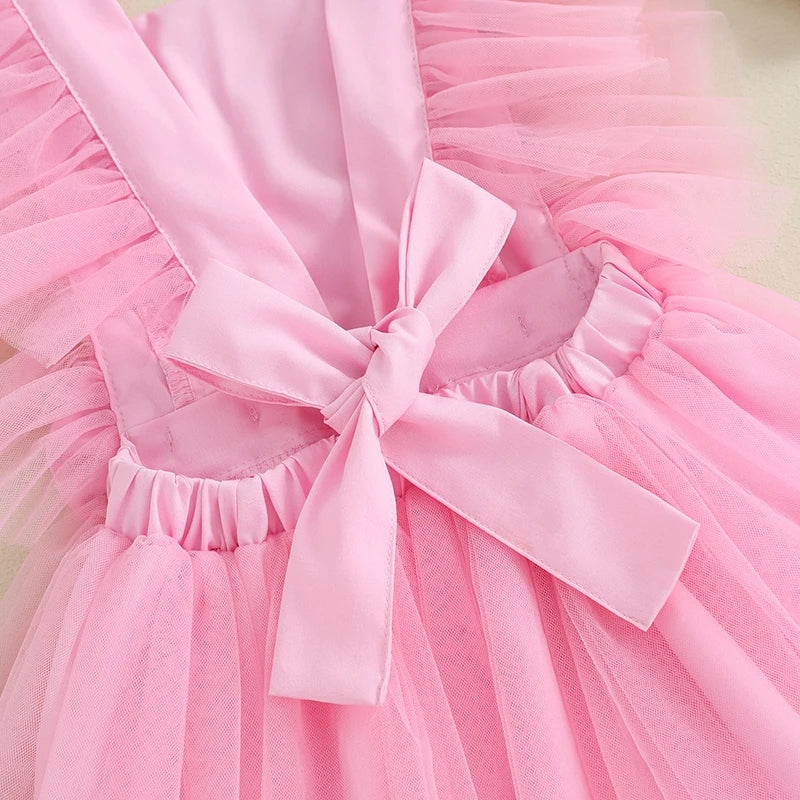 Body vestido de tul con bordados de flores