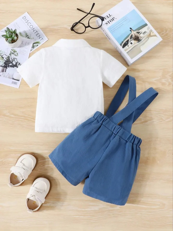 Camisa con moño + short con tiras