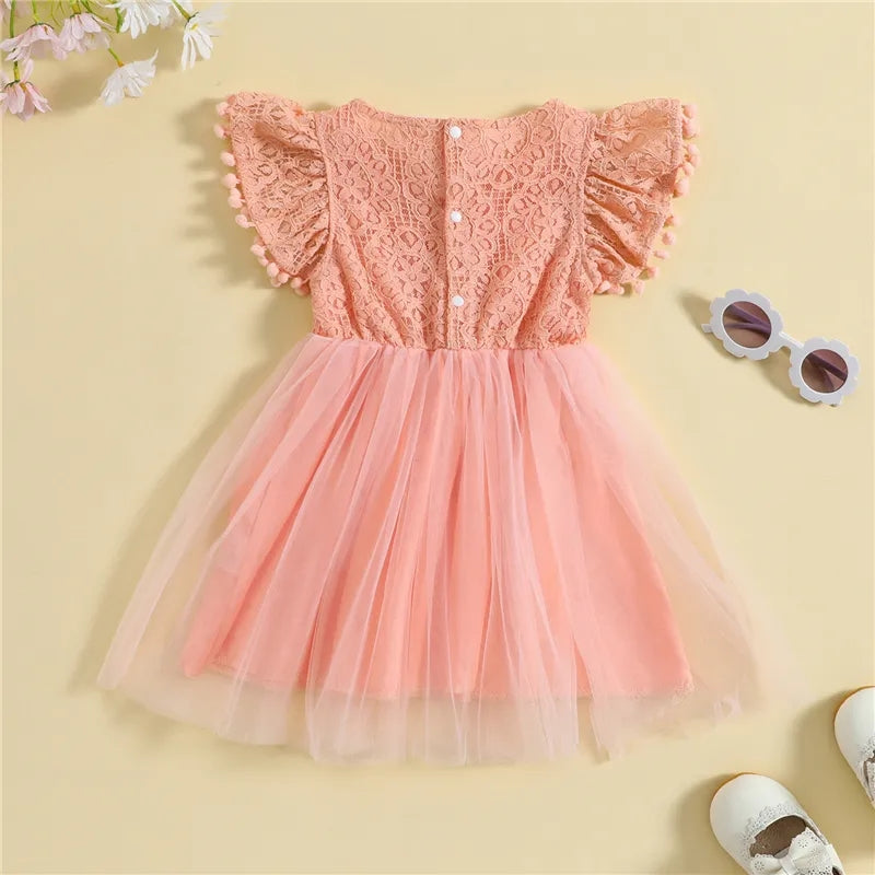 Vestido de encaje y tul