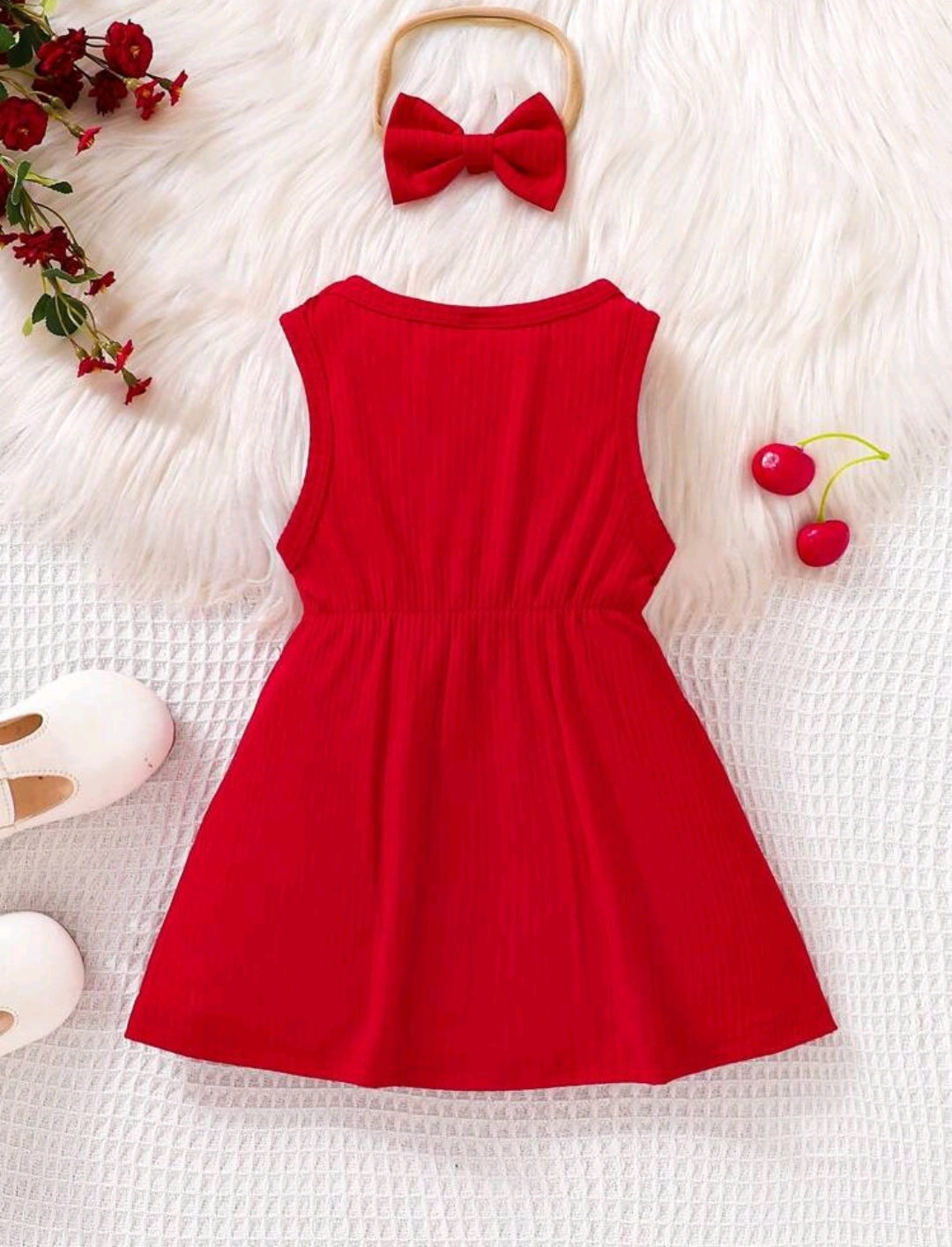 Vestido con lazo delantero+ diadema