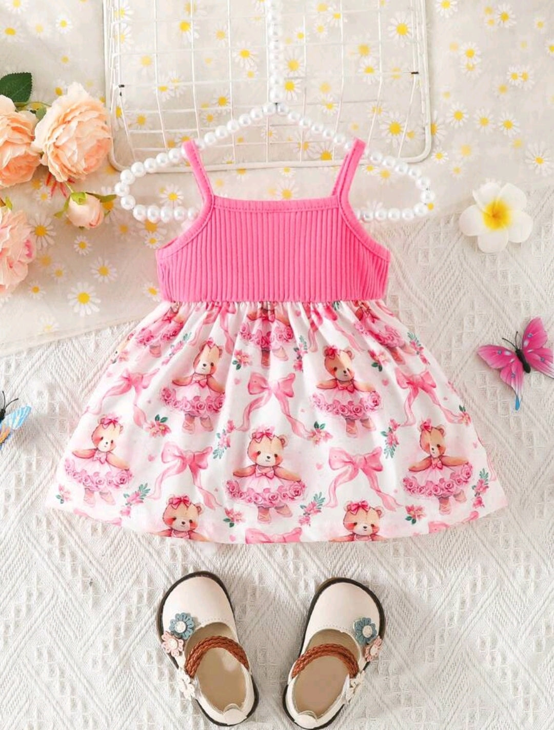 Vestido bebé estampa de osito