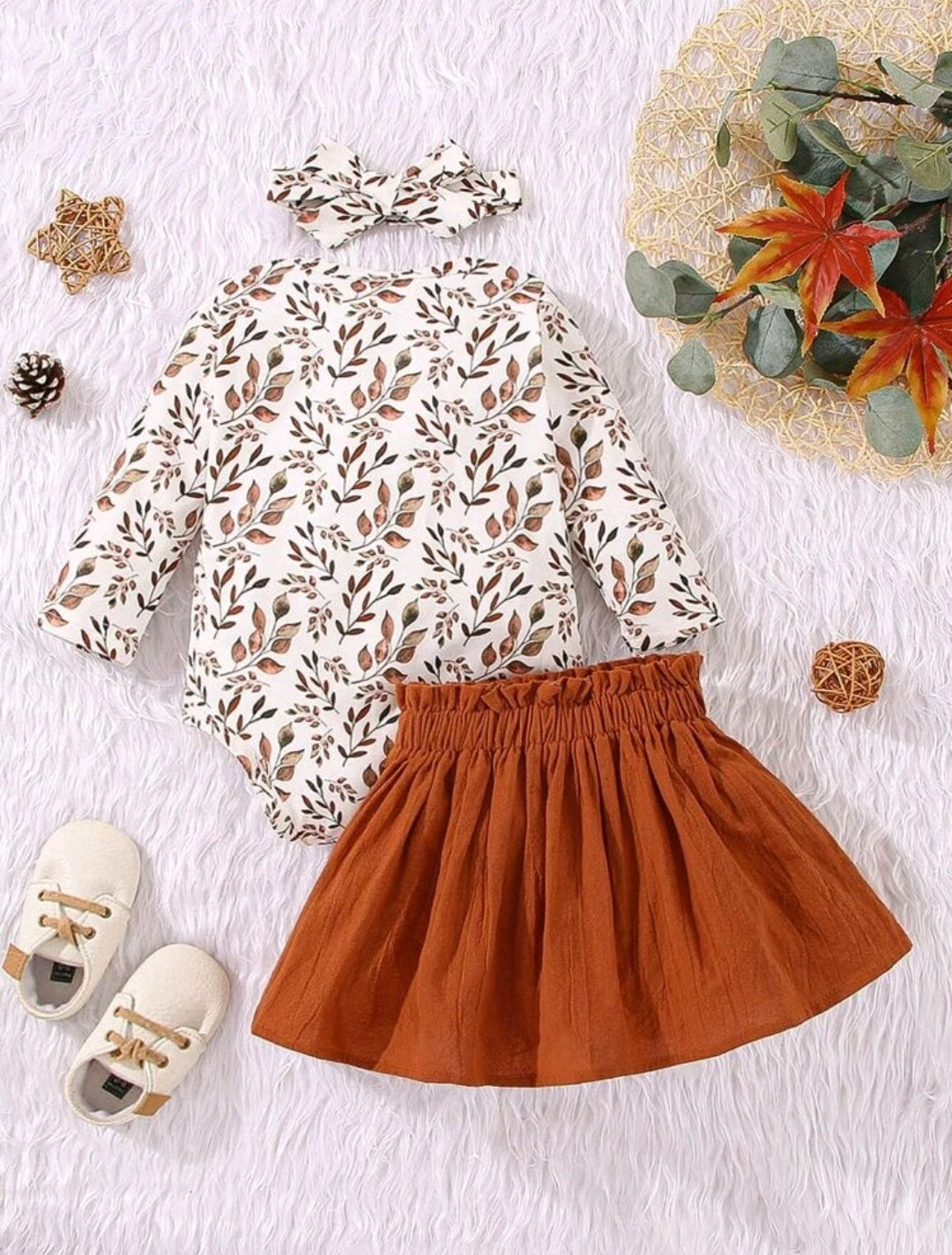 Body con estampa + falda+ diadema