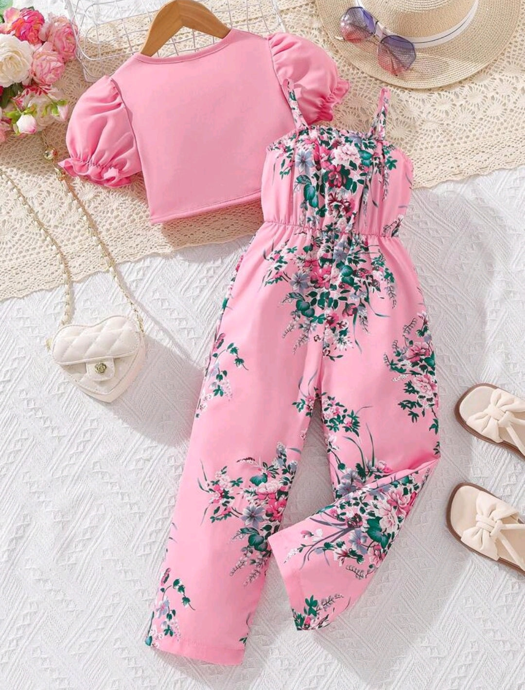 Monito estampado floral + blusa