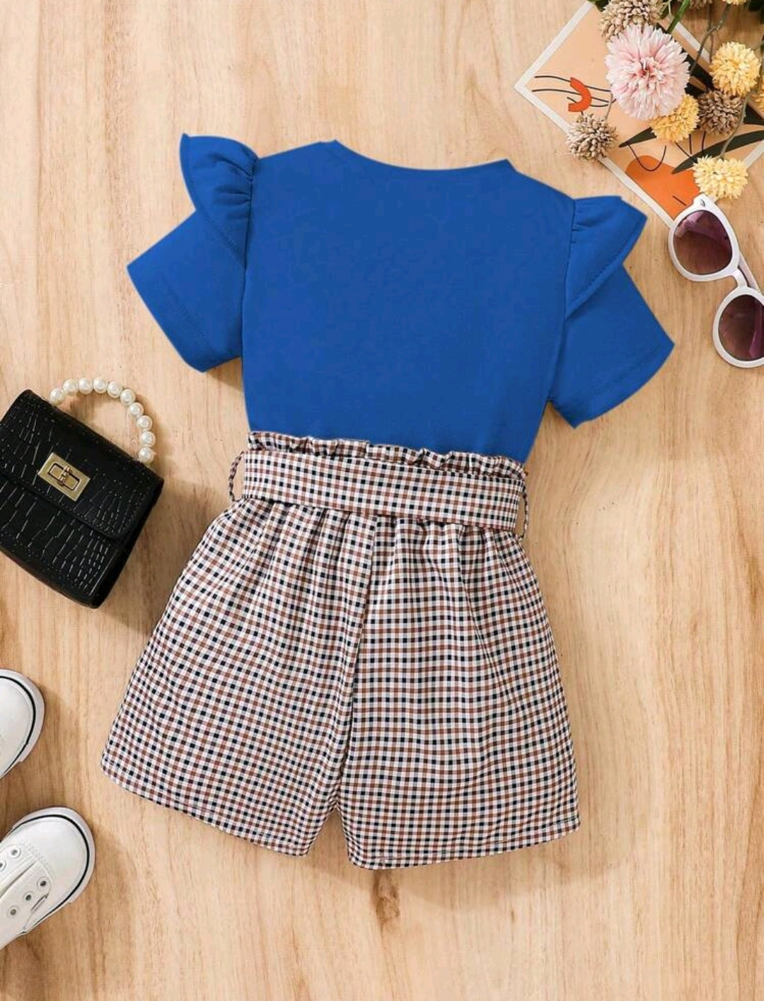 Blusa + short con cinturón