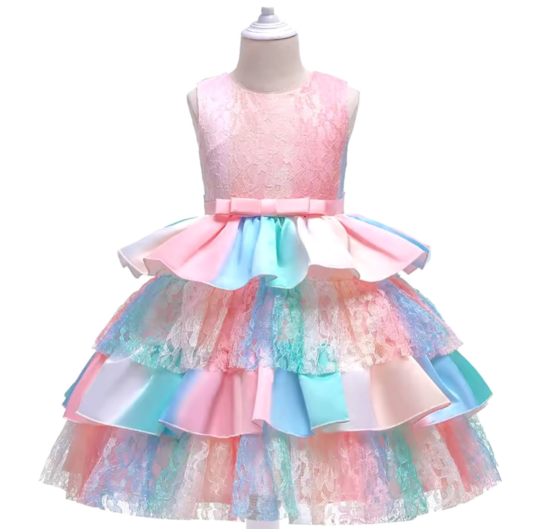 Vestido elegante multicolor