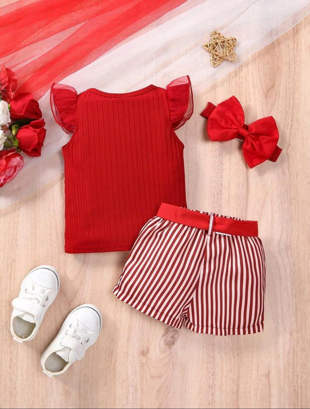 Blusa+ short con cinturón