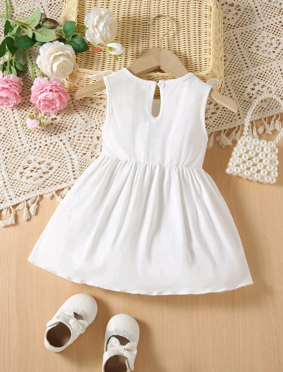 Vestido blanco bebé de algodón