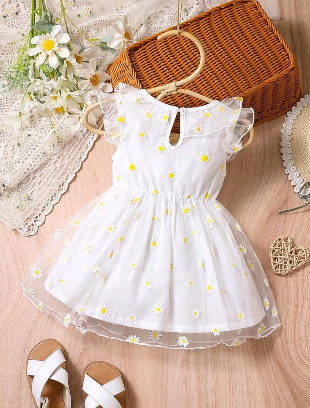 Vestido bebé de margaritas