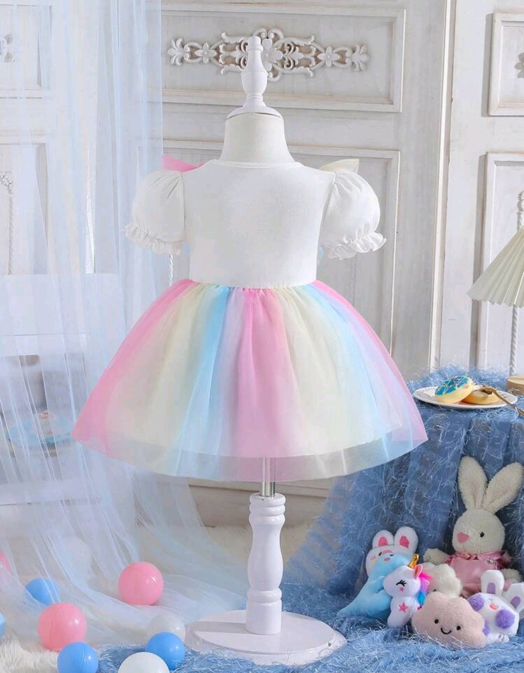 Vestido multicolor de unicornio
