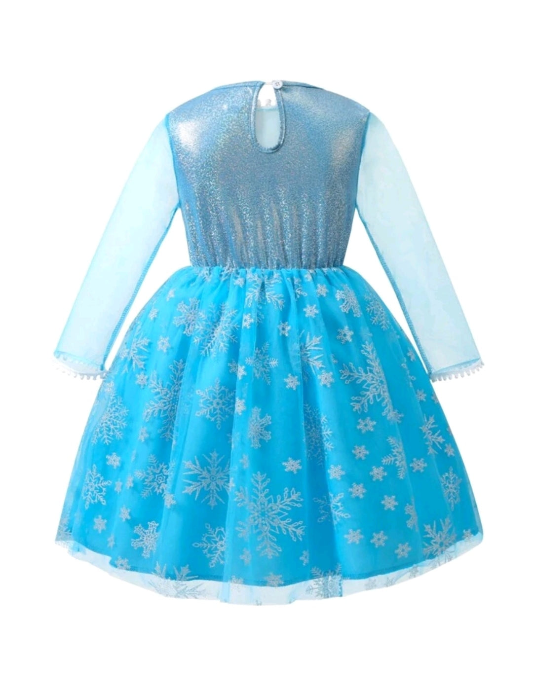 Vestido con diseño de copos de nieve