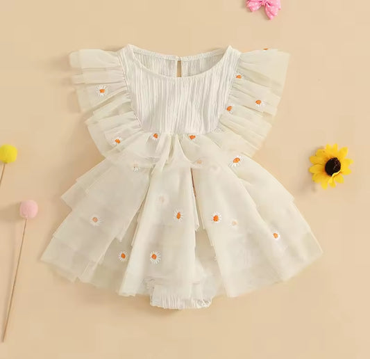 Body vestido con diseño de margaritas