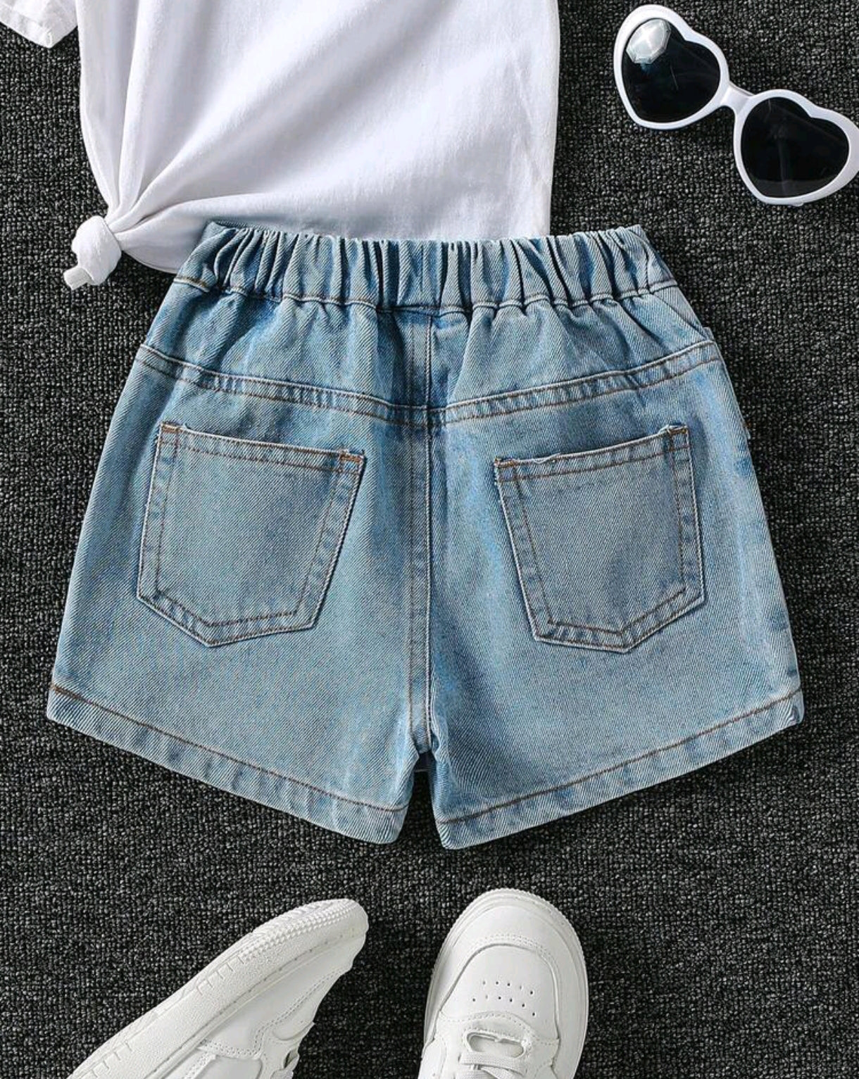 Short pollera de Jeans con lazo frontal