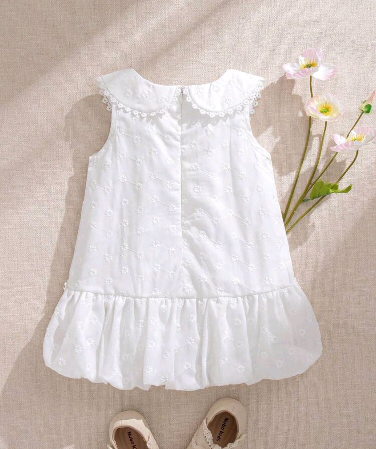 Vestido bebé de broderie con cuello
