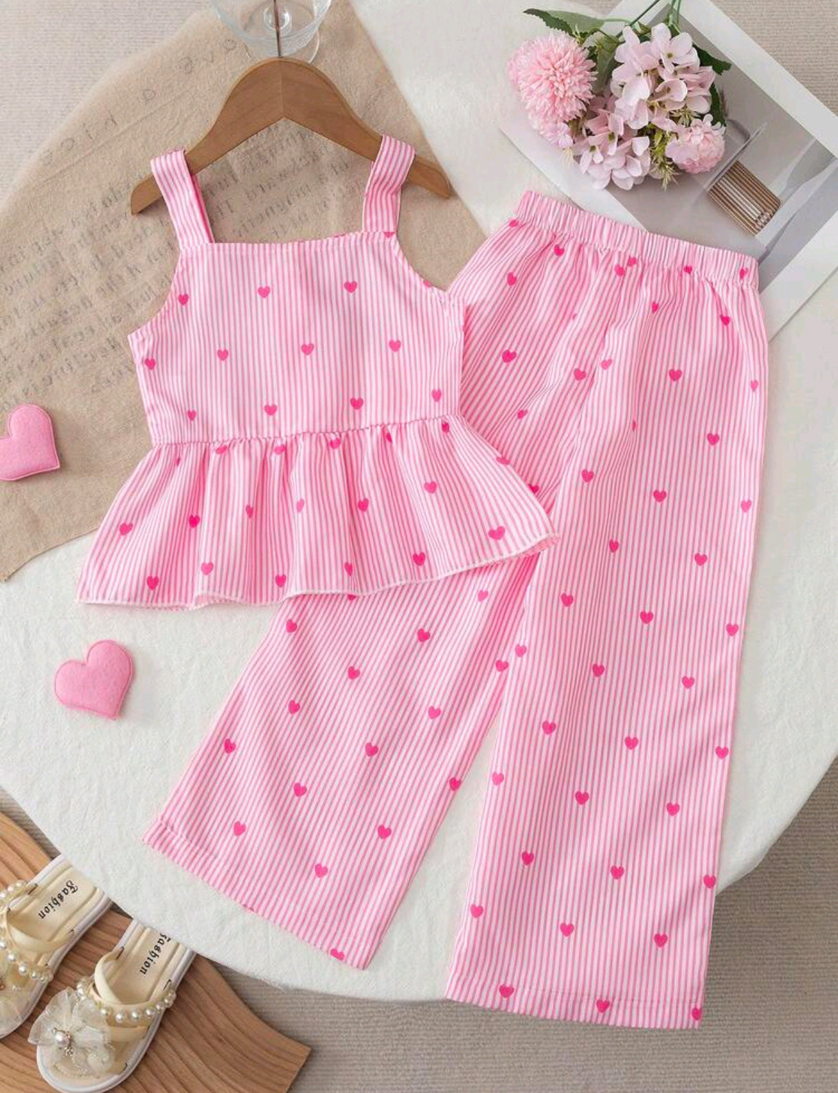 Blusa + pantalón a rayas