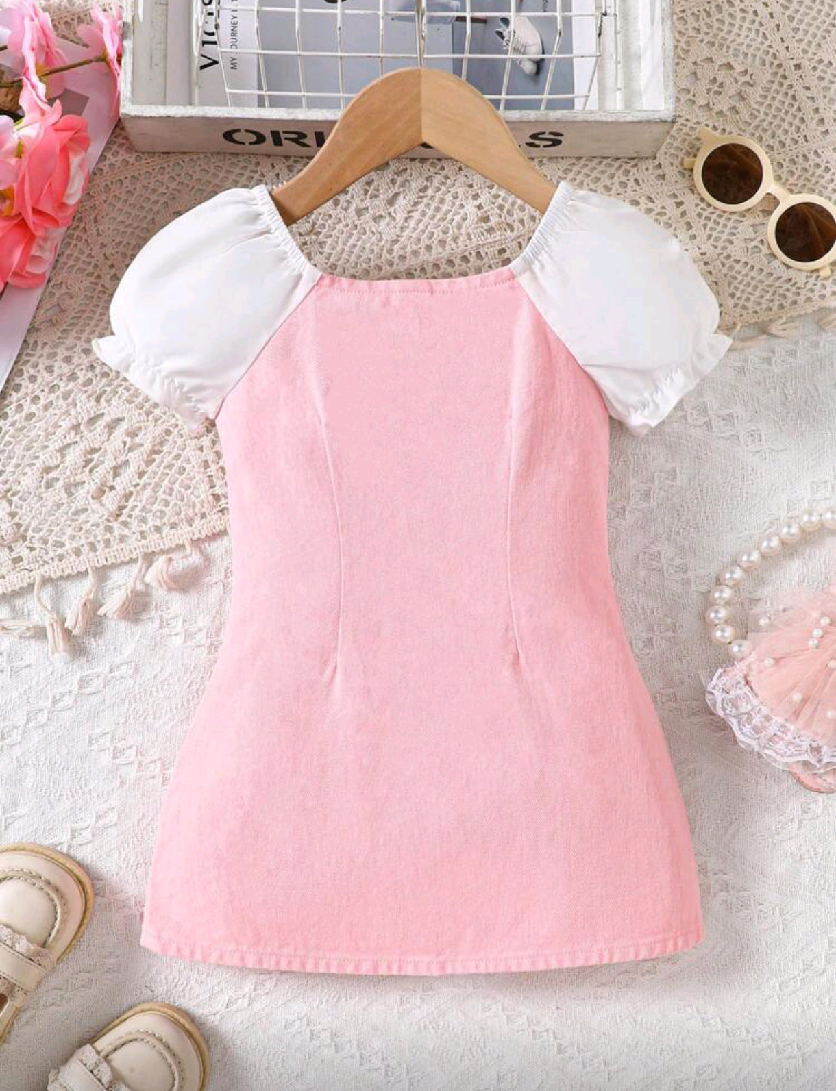 Vestido bebe de jeans rosa