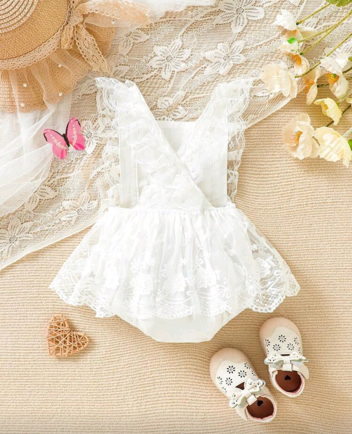 Body vestido blanco de renda