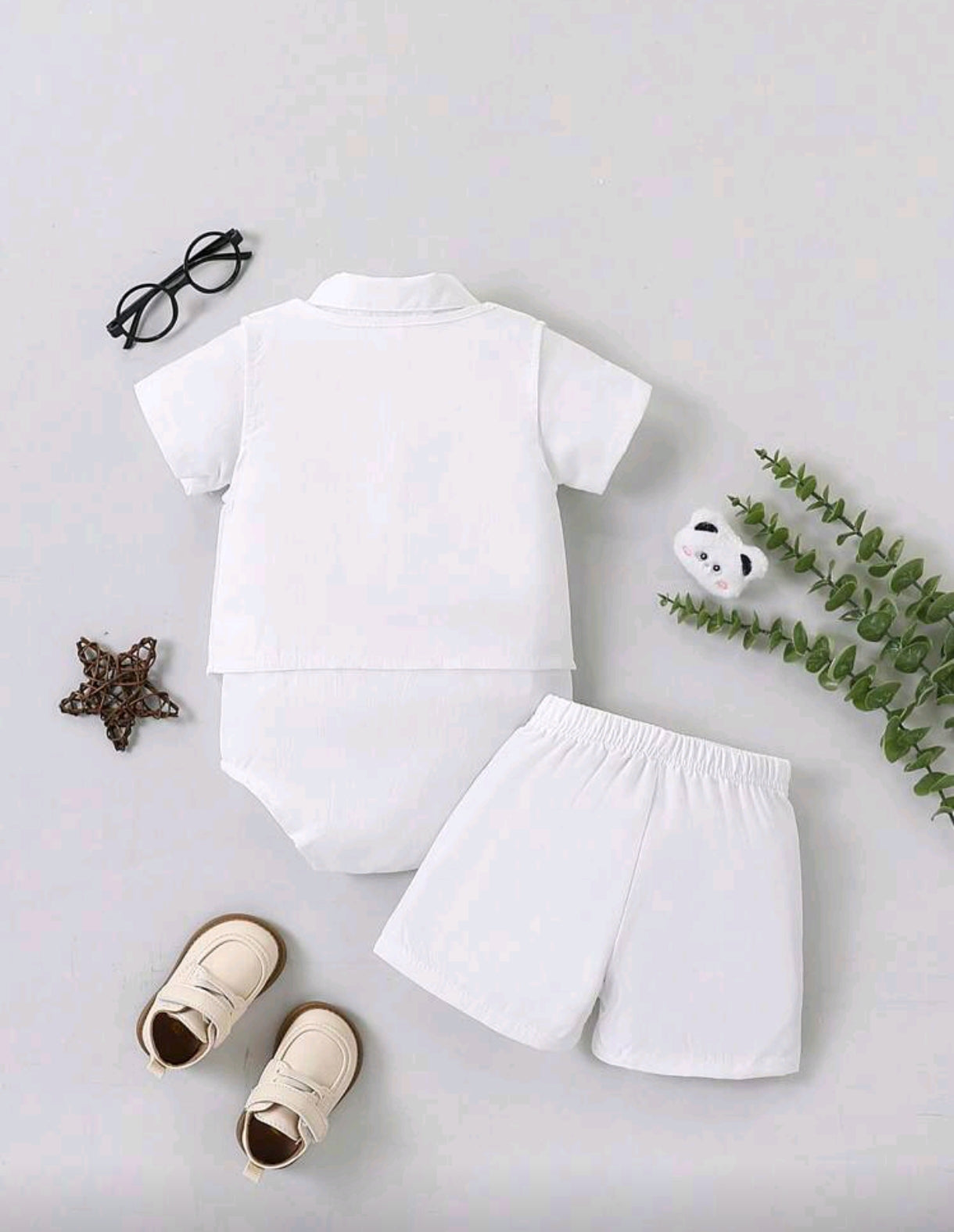 Body camisa + chaleco + short