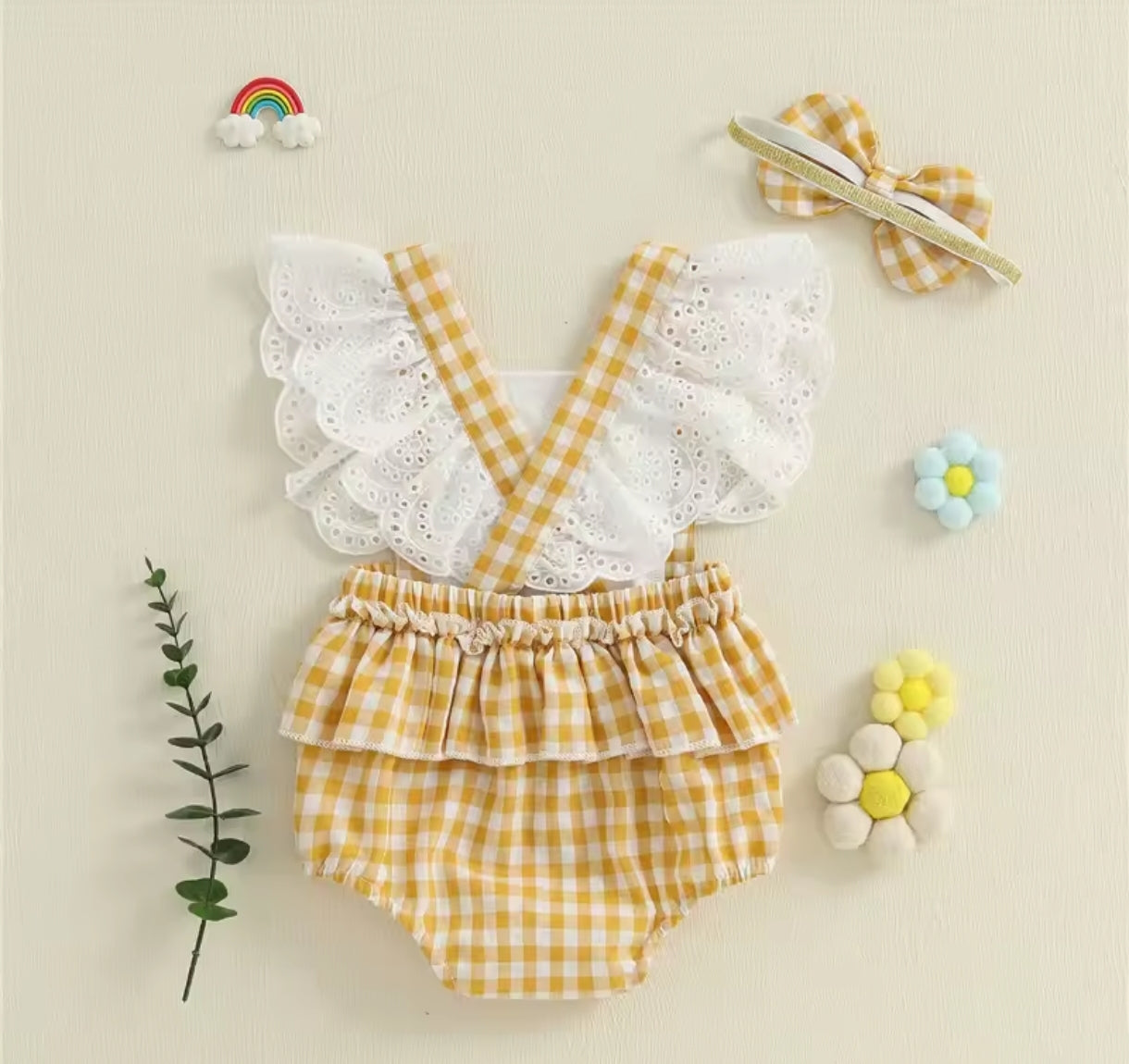 Body a cuadrito con detalles en flores