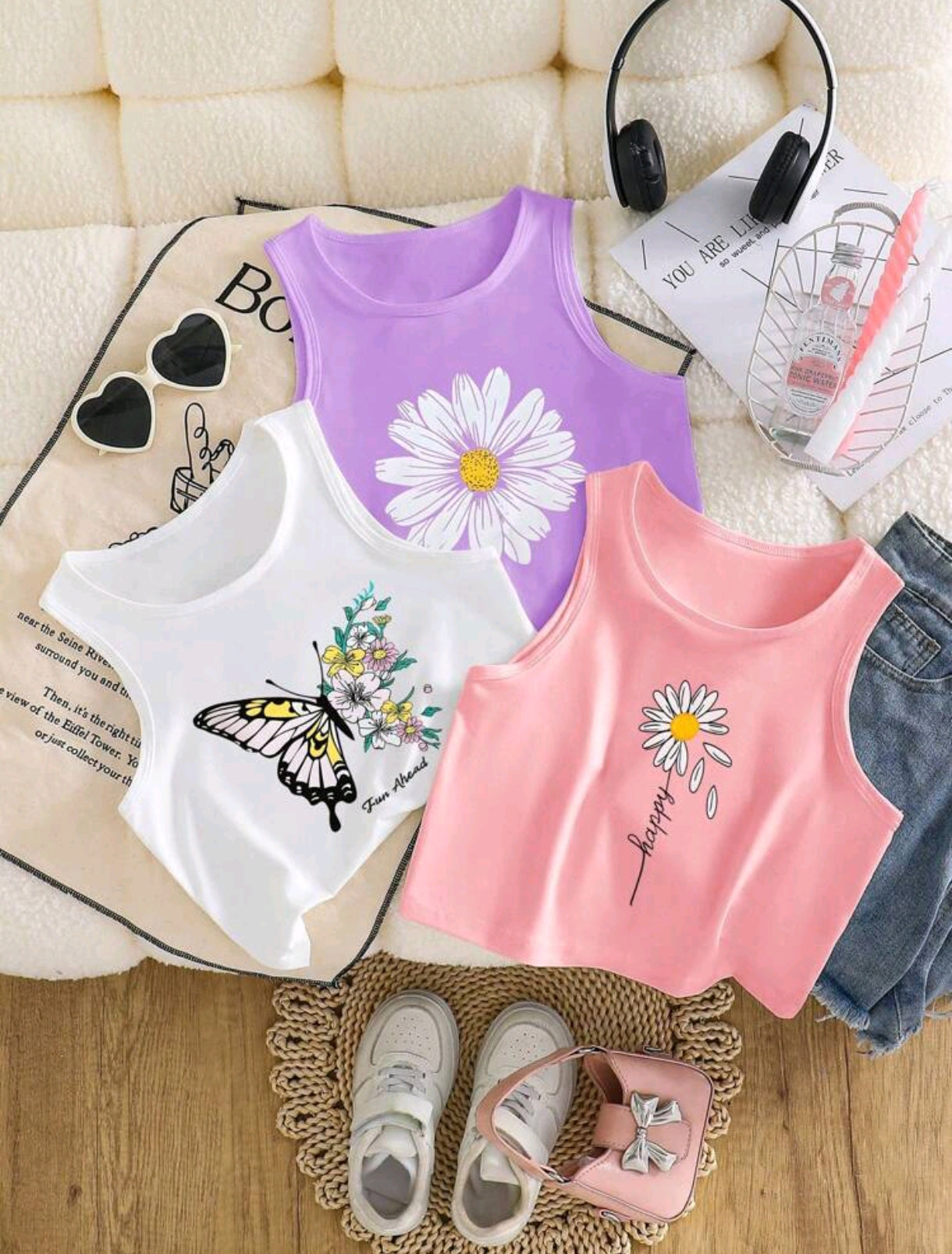 Remeras sin mangas con estampado