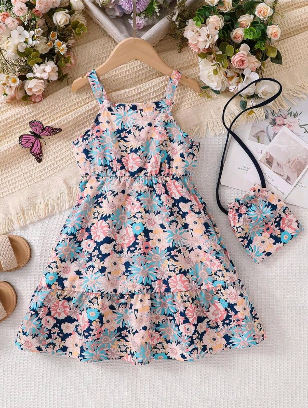 Vestido floral con bolsito