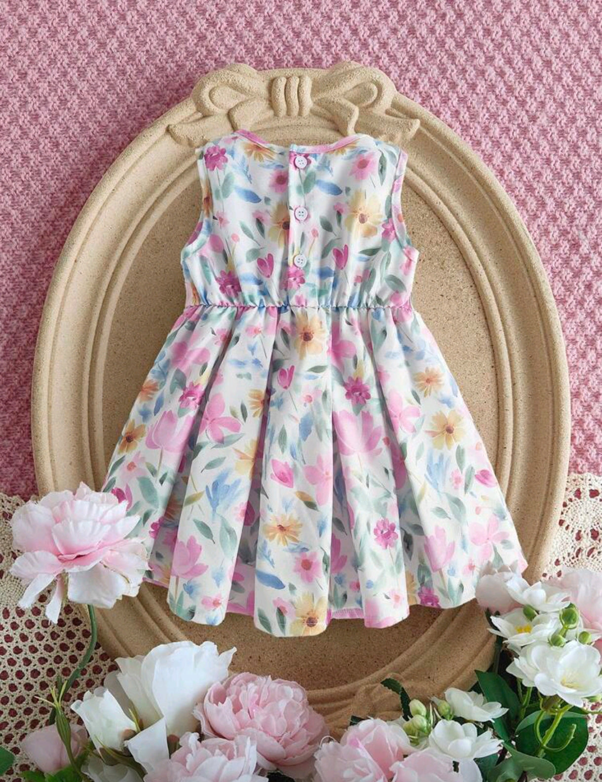 Vestido sin mangas floral