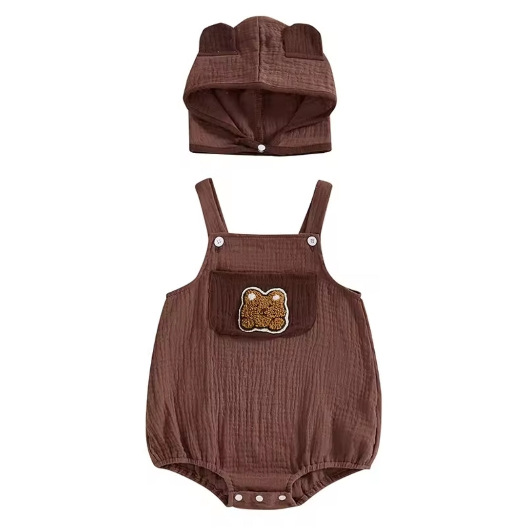 Body con diseño de osito + gorrito