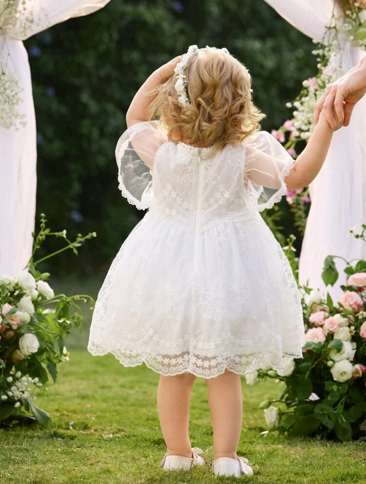 Vestido Blanco Bebé de encajes
