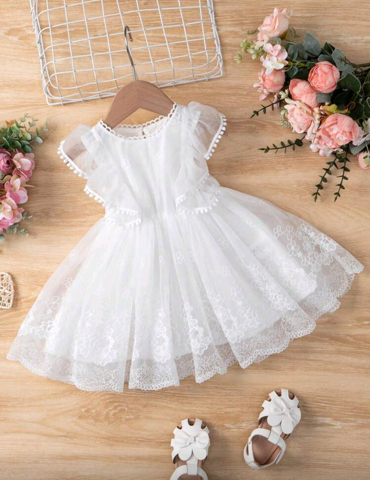 Vestido blanco de renda