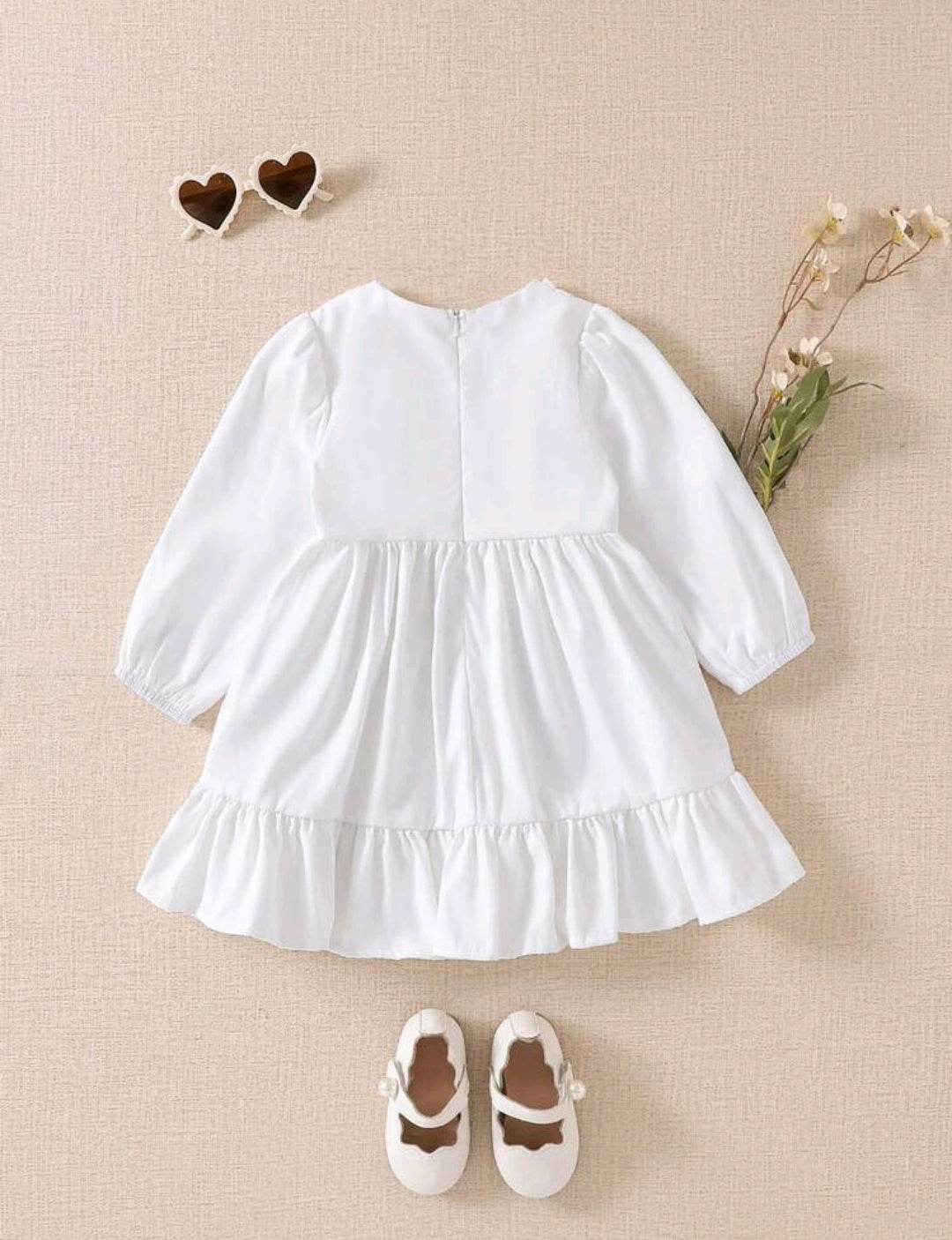 Vestido mangas largas blanco