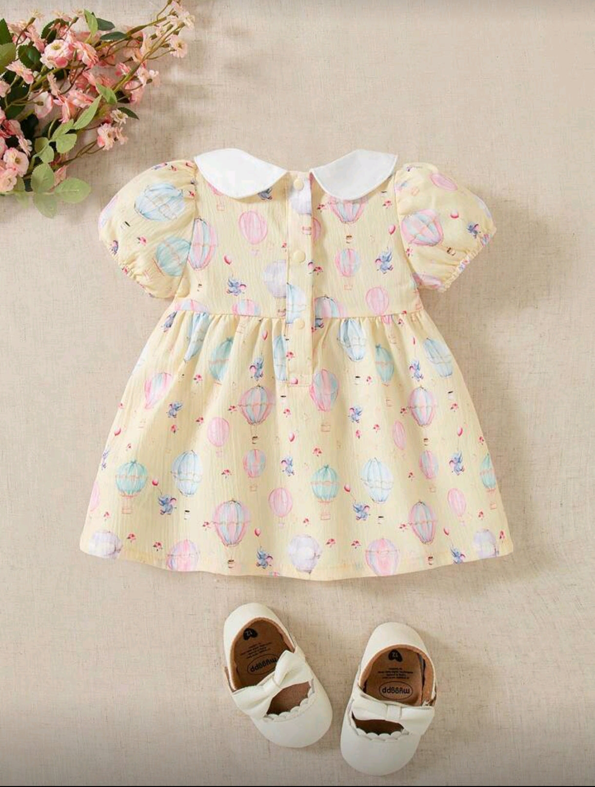 Vestido para bebe con estampa de globos