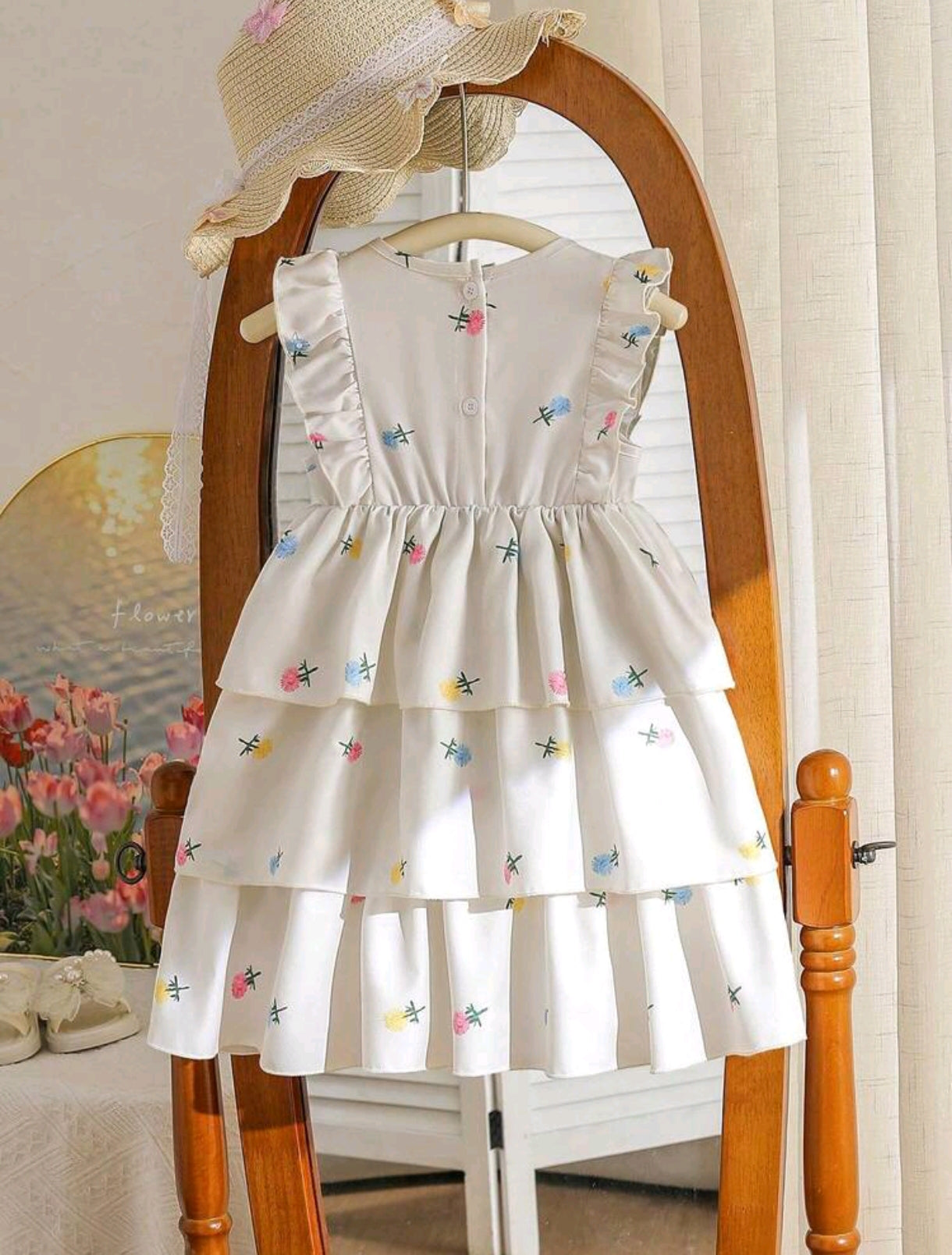 Vestido Estampado, con moño frontal