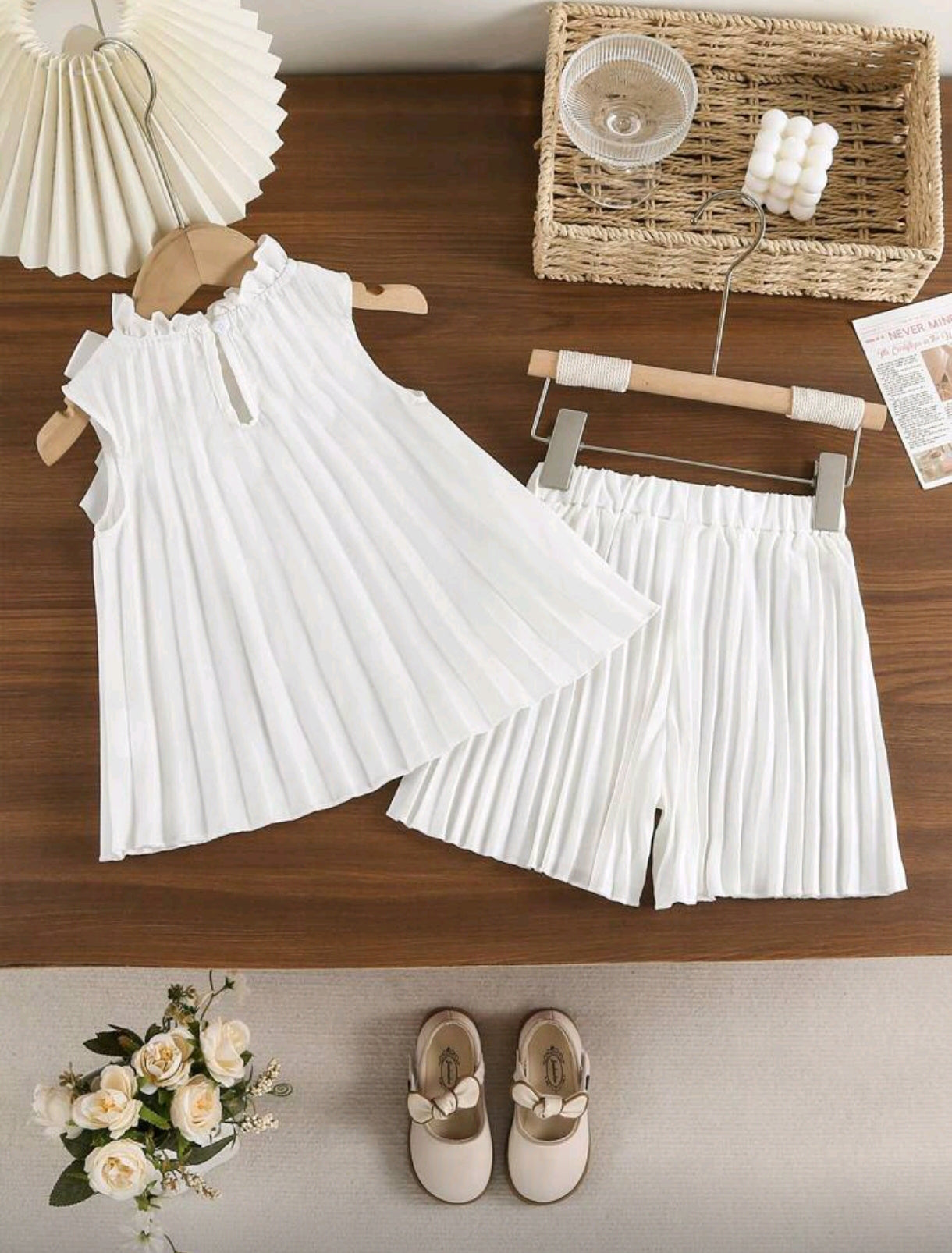 Blusa chic + short plisado