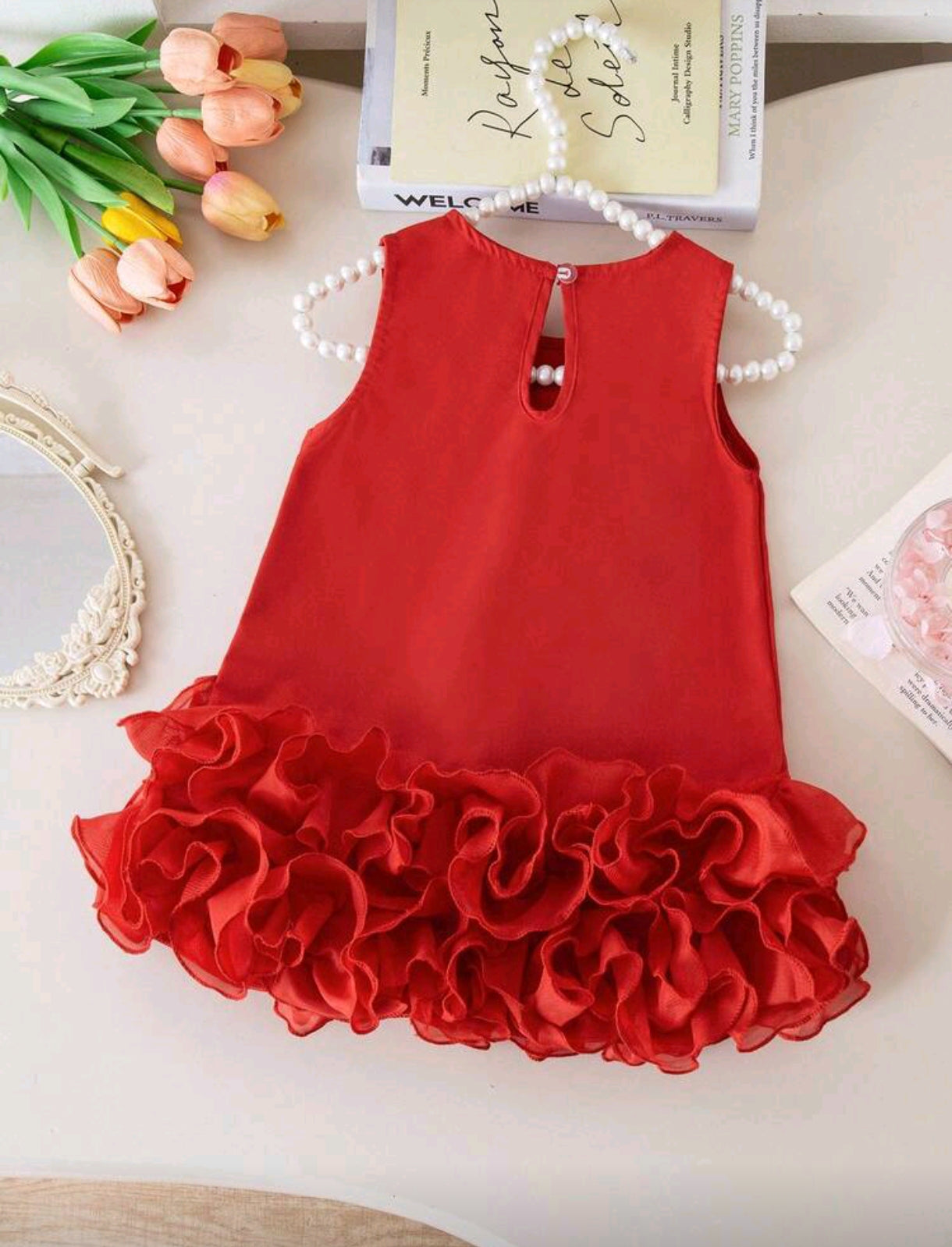 Vestido sin mangas con moño