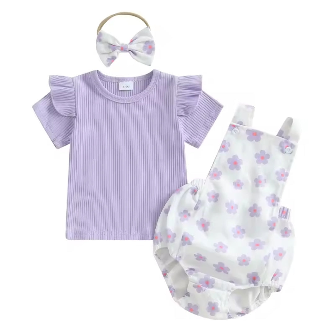 Blusita acanalado + body con estampa floral