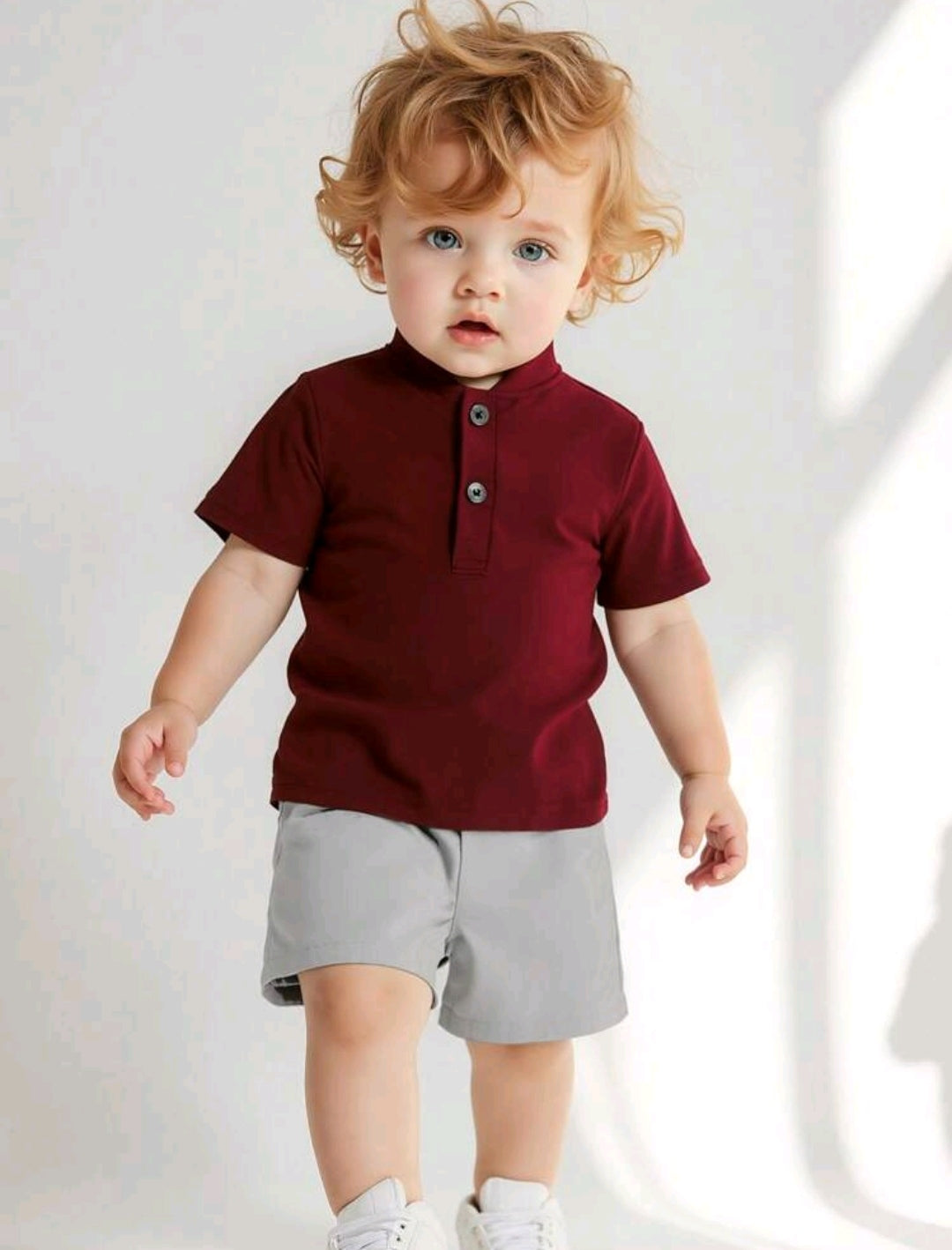 Remera con botón + short