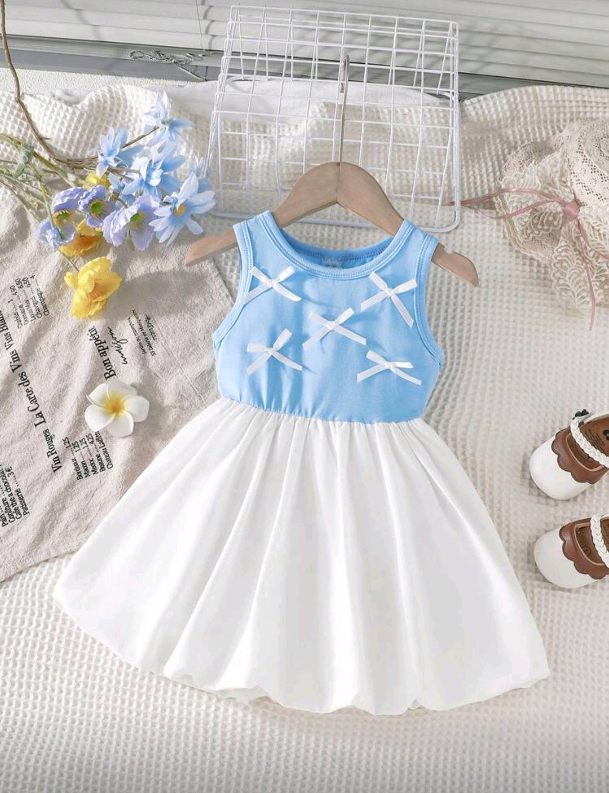 Vestido bebe con moño