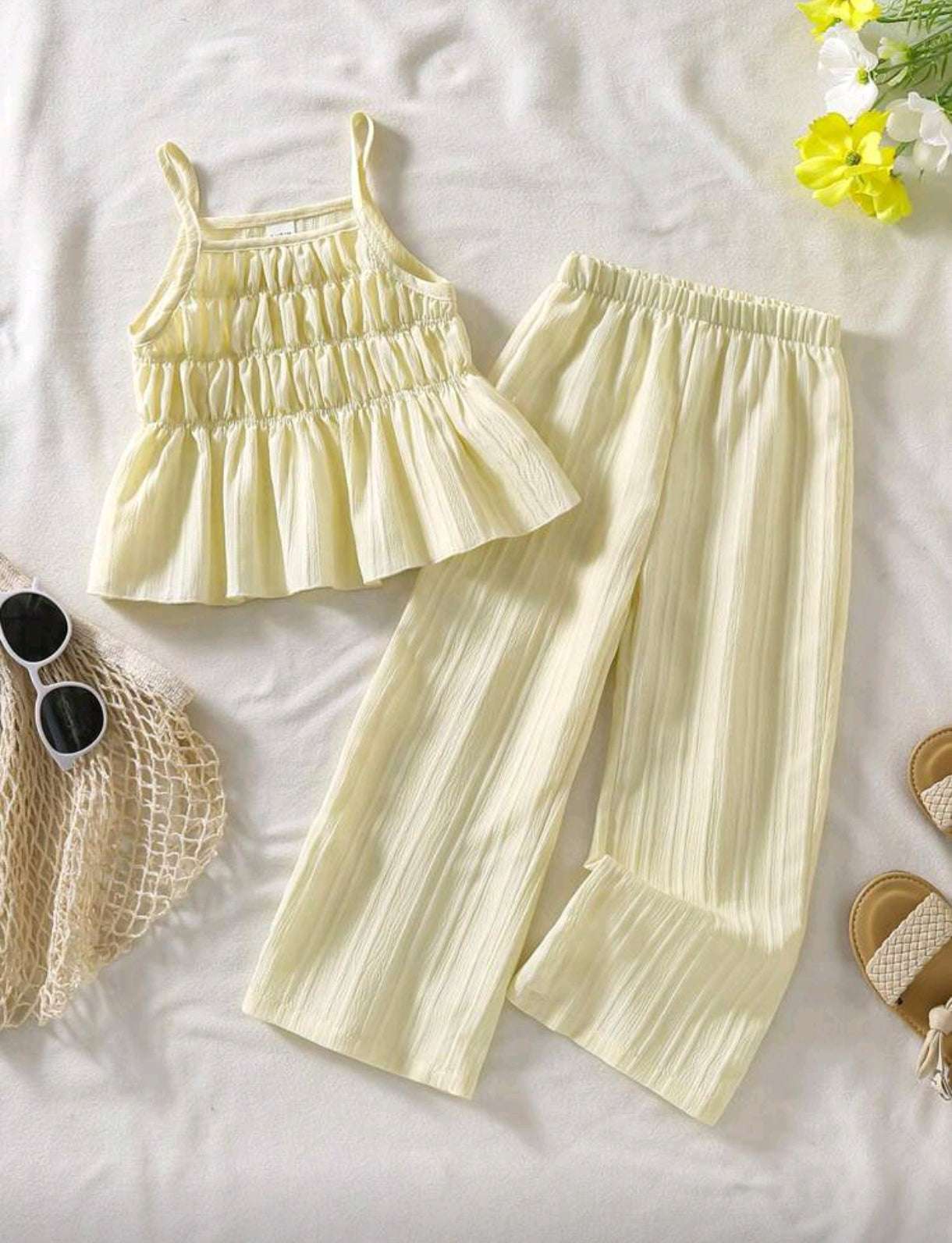 Blusita de tiritas plisado + pantalona