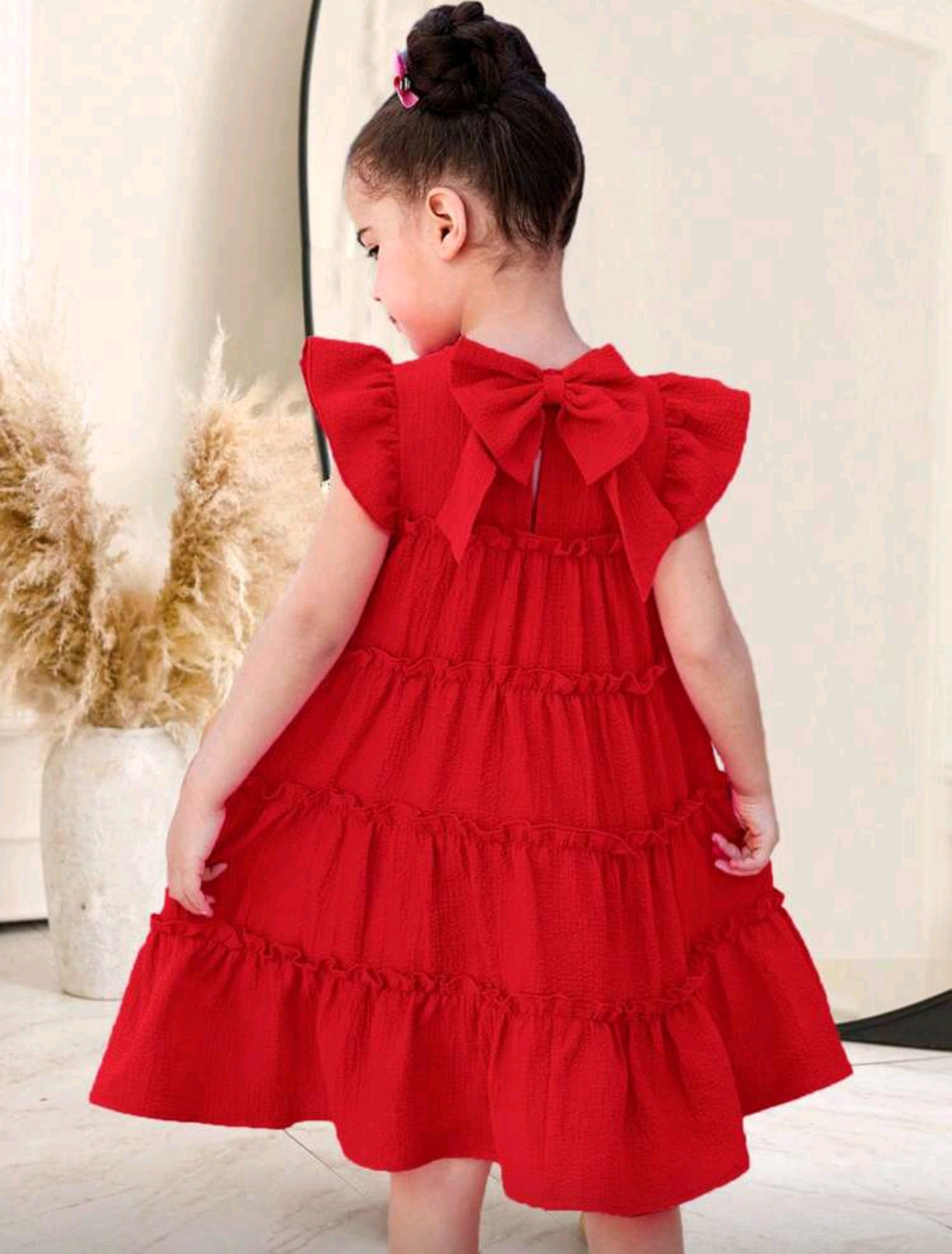 Vestido rojo con mangas