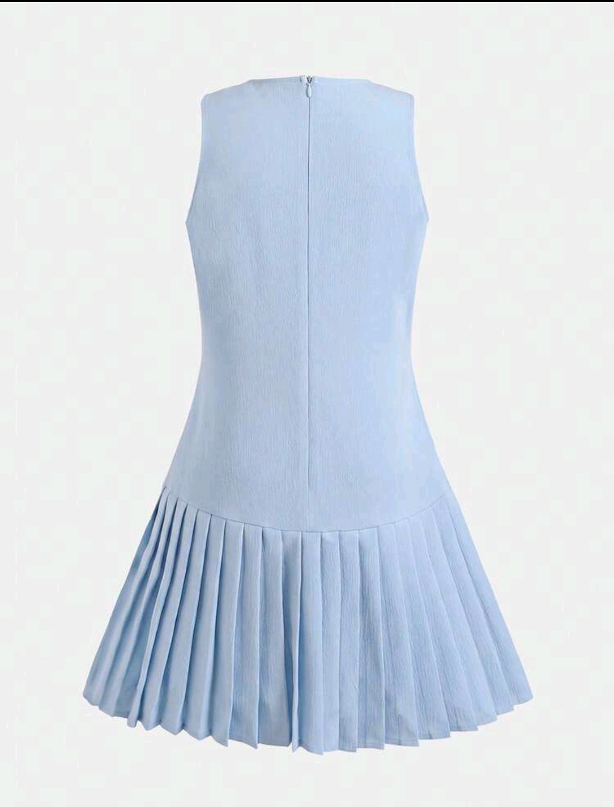Vestido sin mangas Preadolescente plisado