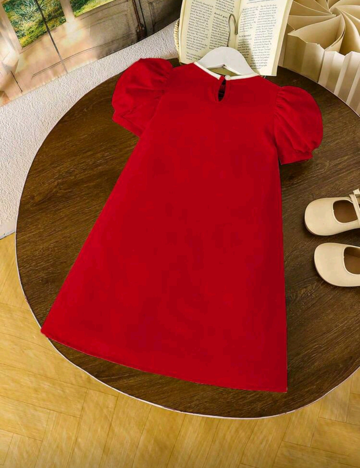 Vestido rojo con mangas