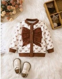 Abrigo con estampa de lazo