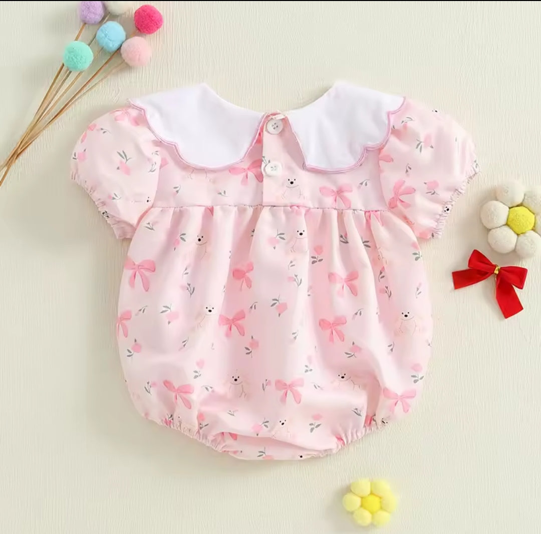 Body con cuello de muñeca y diseño de moños