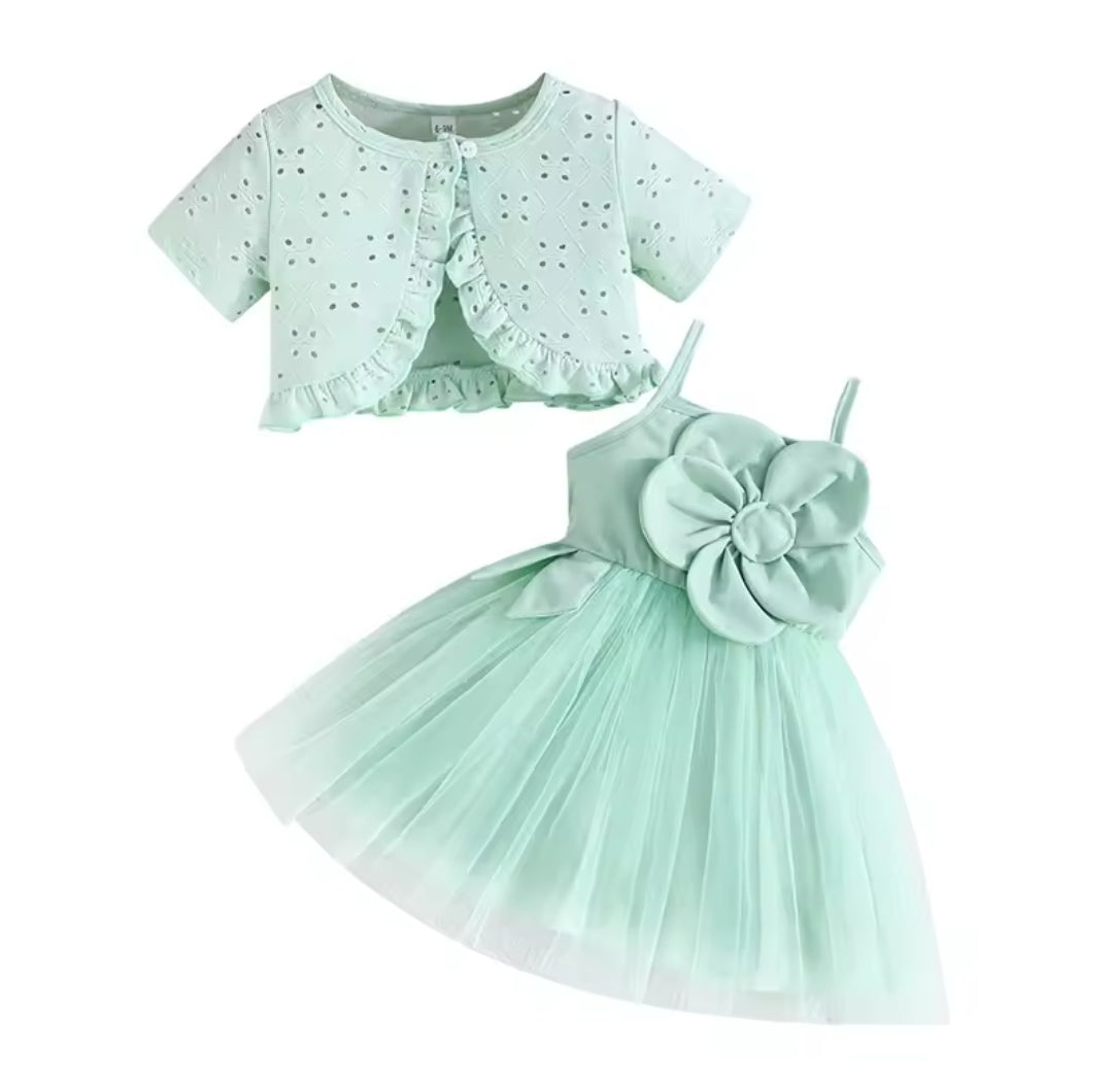 Vestido de flor + saquito