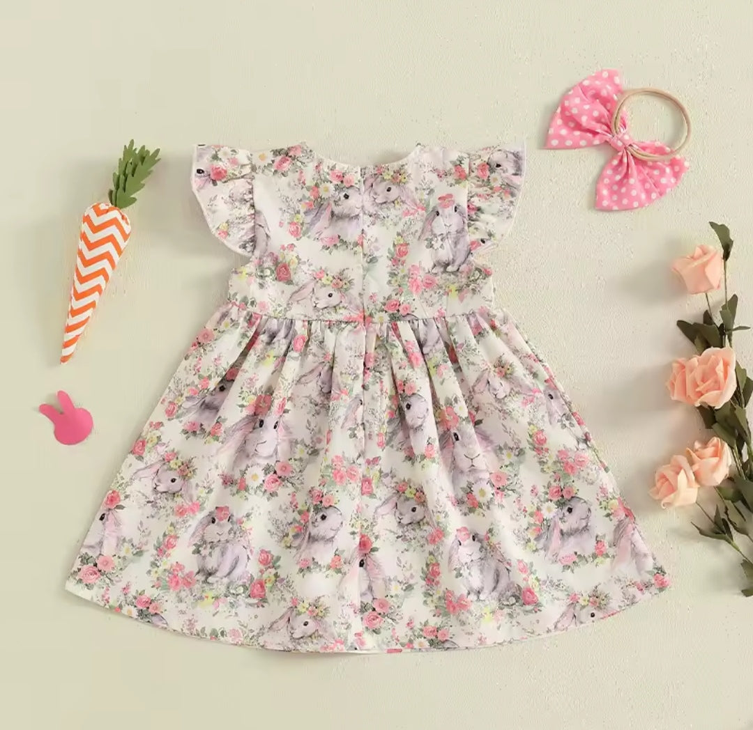 Vestido con diseño de conejo + diadema