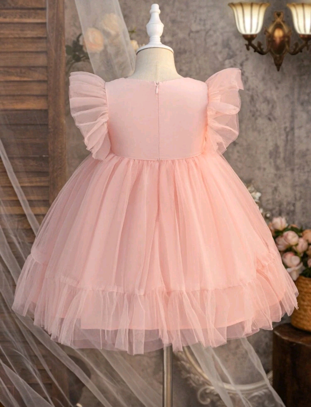 Vestido Elegante de tul y bordados