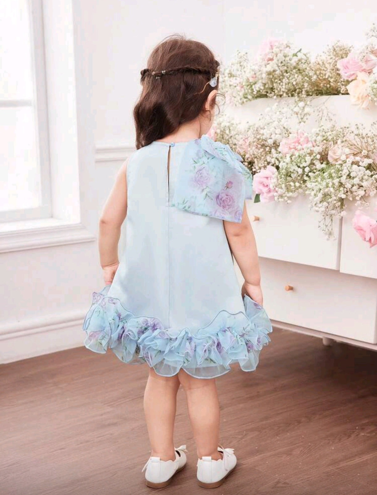 Vestido Chic de organza con estampa Floral