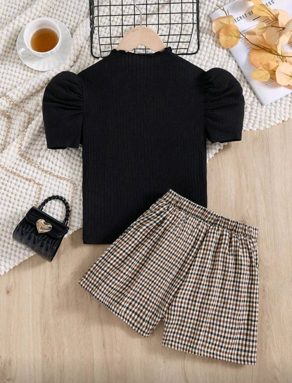 Blusa abotonado + short