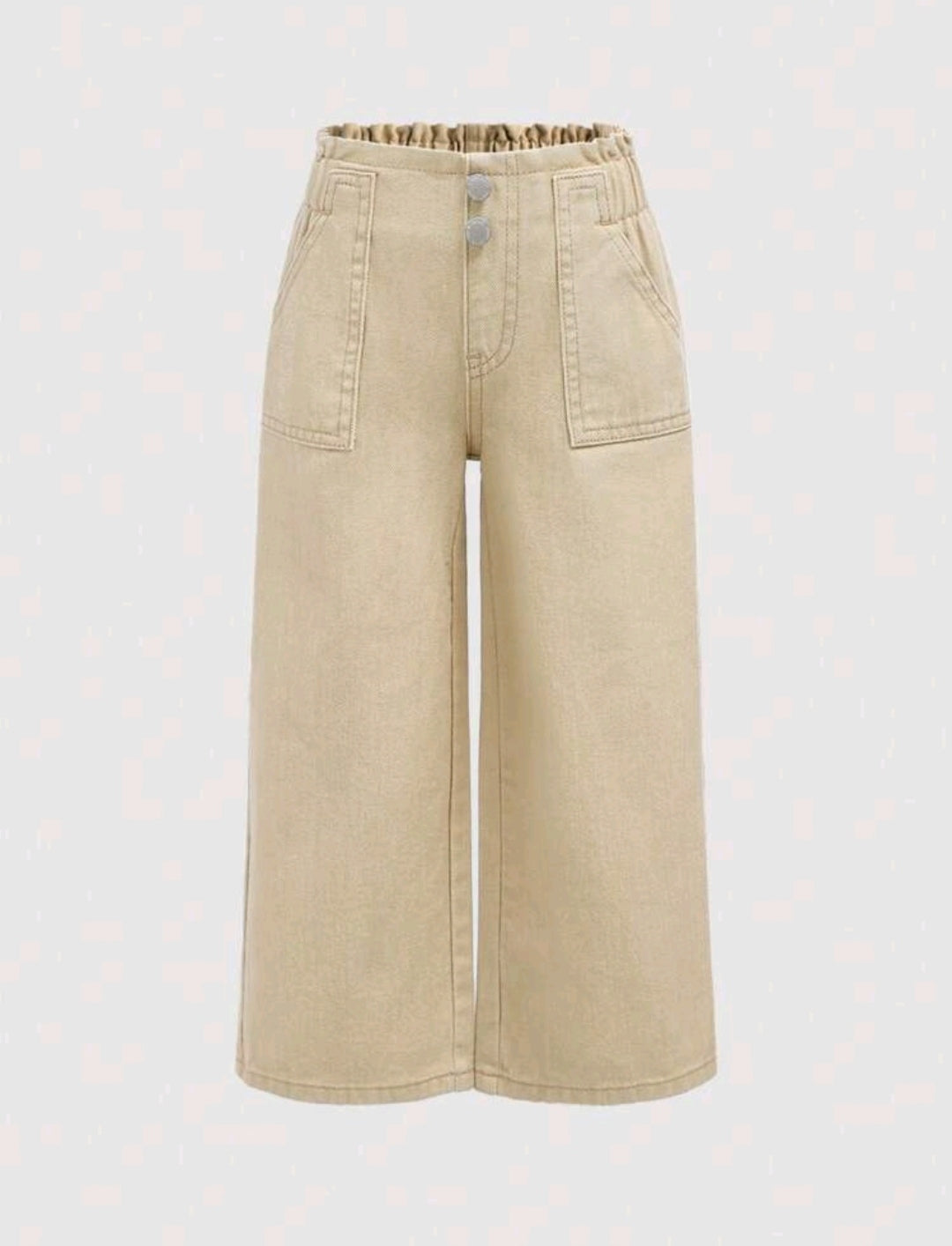 Pantalón de jeans color caqui